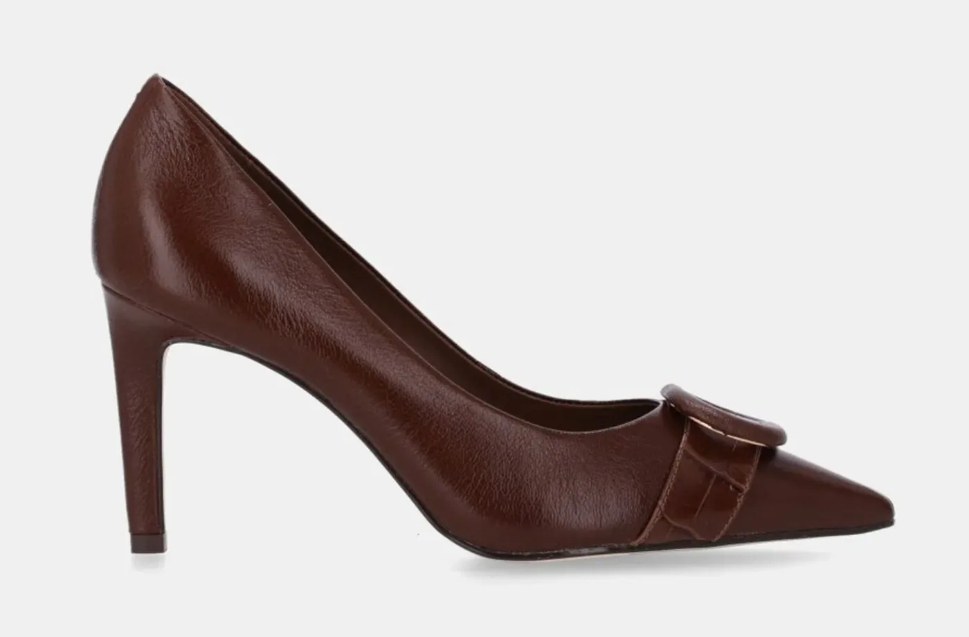 Scarpin Croco Trufa Atacama