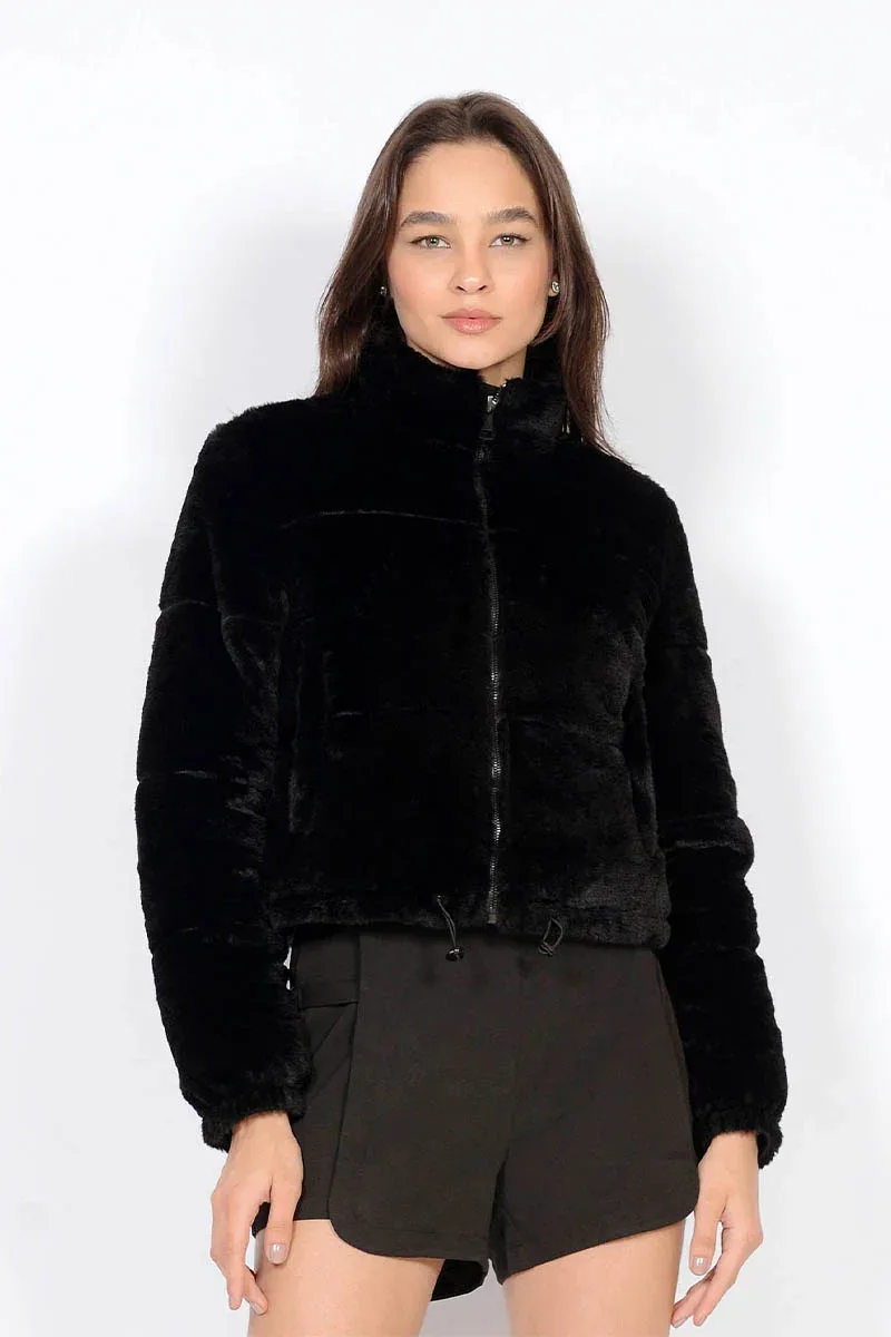 Jaqueta Puffer Dupla Face Preta