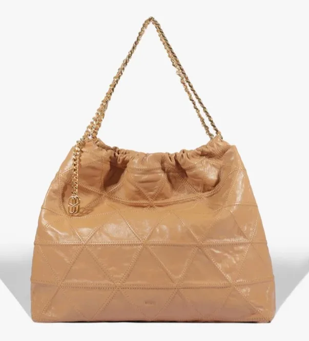 Bolsa Hobo Anne Média Couro Nude
