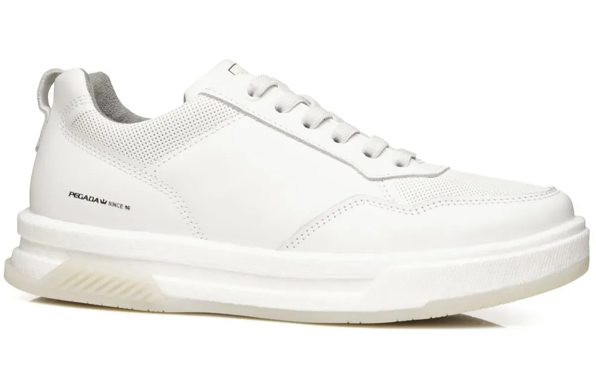 Tênis Casual Pegada Masculino em Couro Branco