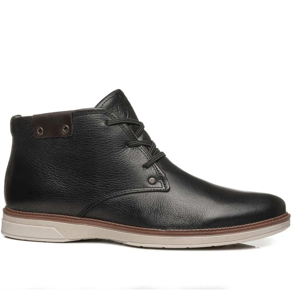 Bota Pegada Masculina em Couro Preto
