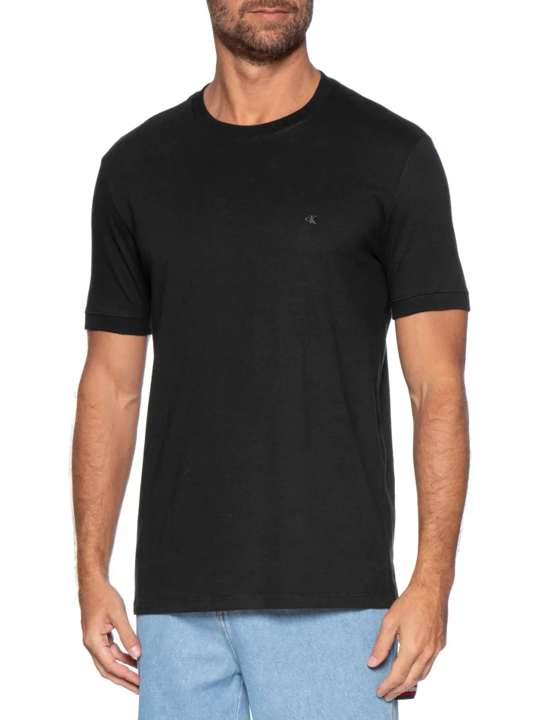 CAMISETA MC CKJ MASC MALHAO COM PUNHOS PRETO