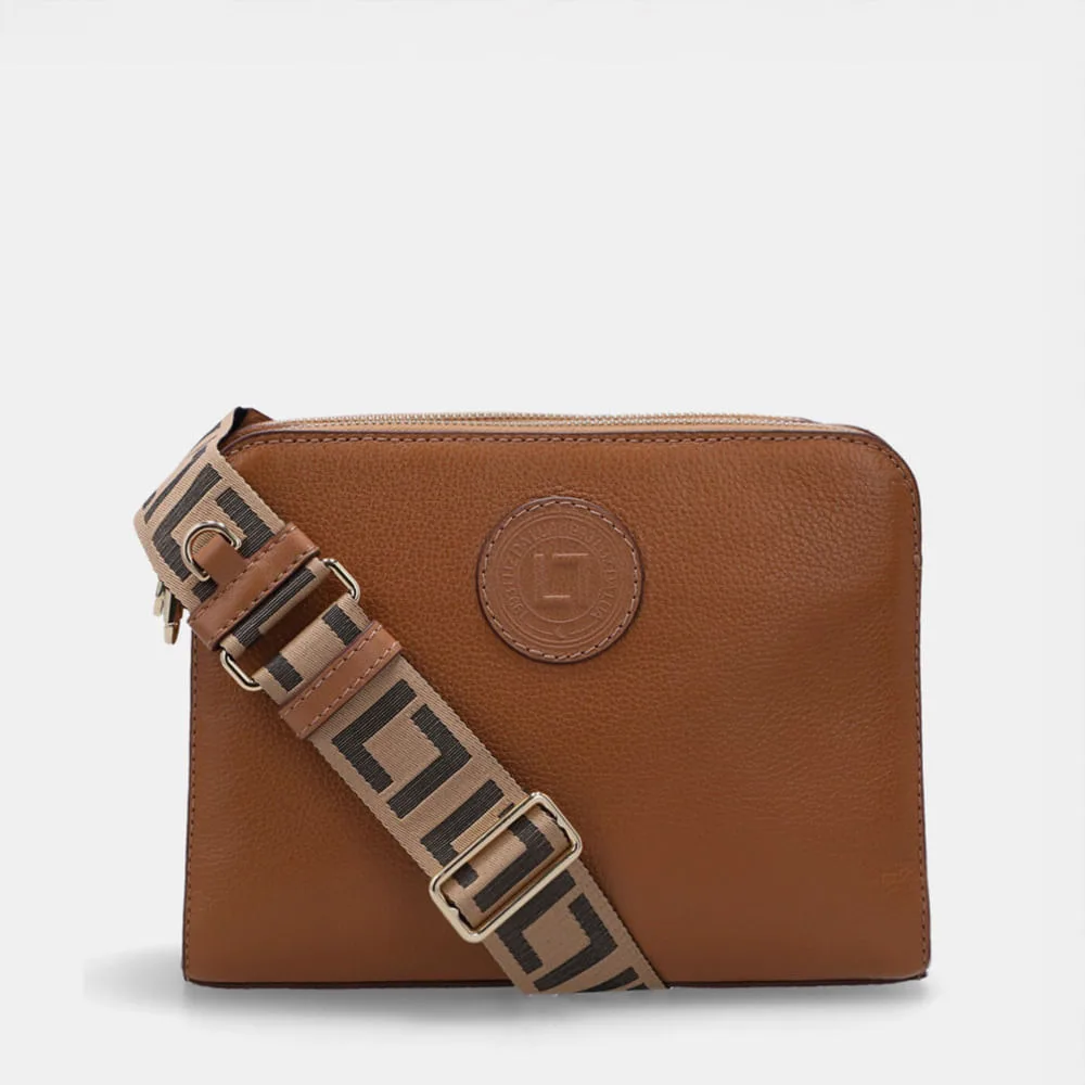 Bolsa Bella Tiracolo Média New Ridge Amêndoa