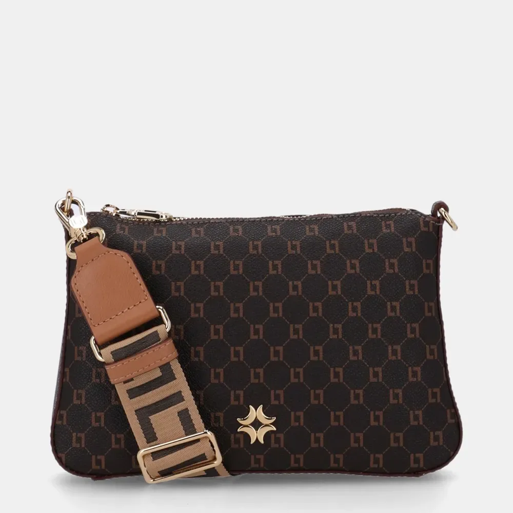 Bolsa Tiracolo Pequena Monograma Ll Mocca