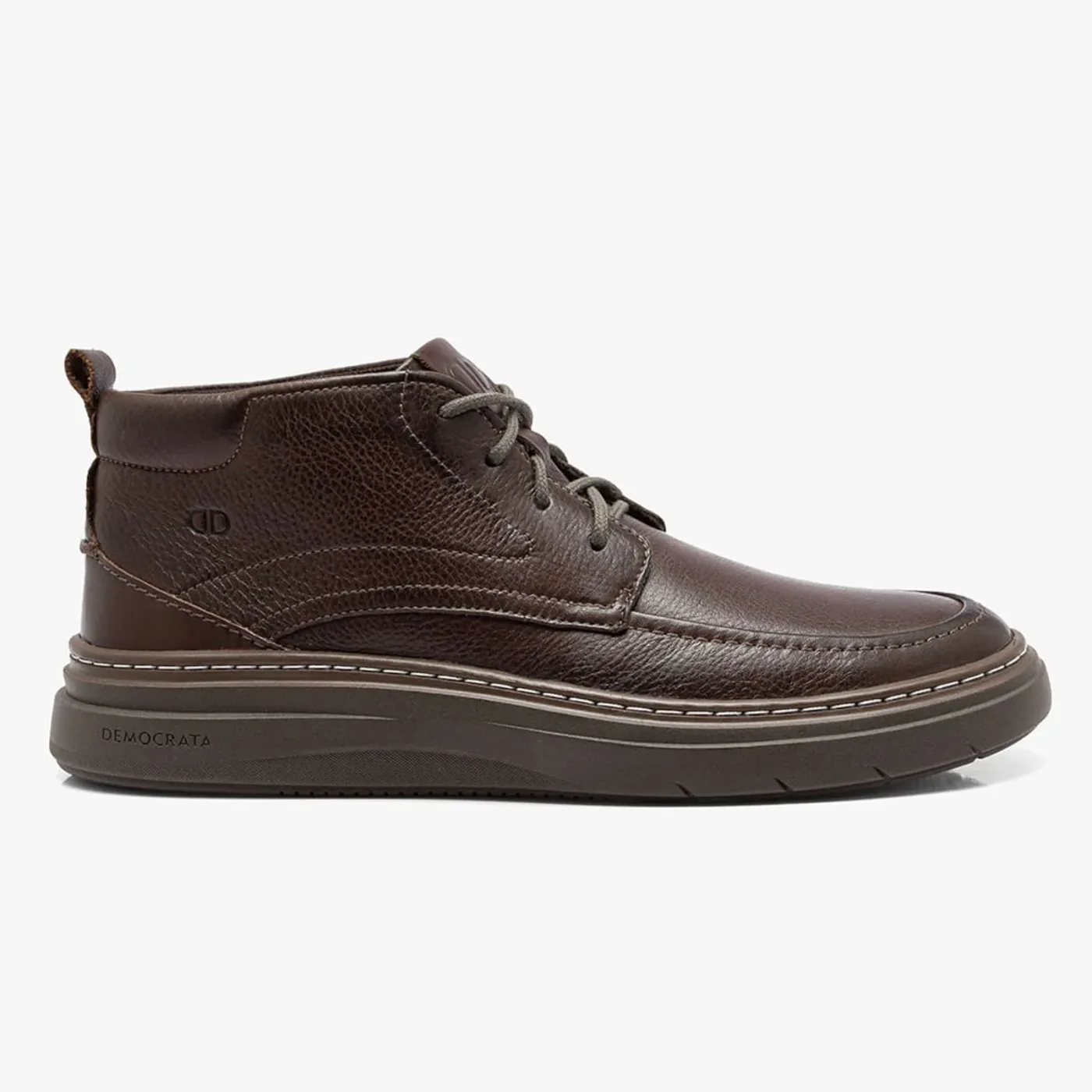 Bota Masculina Grid Couro Marrom