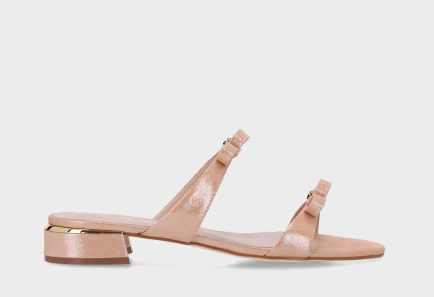 Chinelo Couro Puntini Bege
