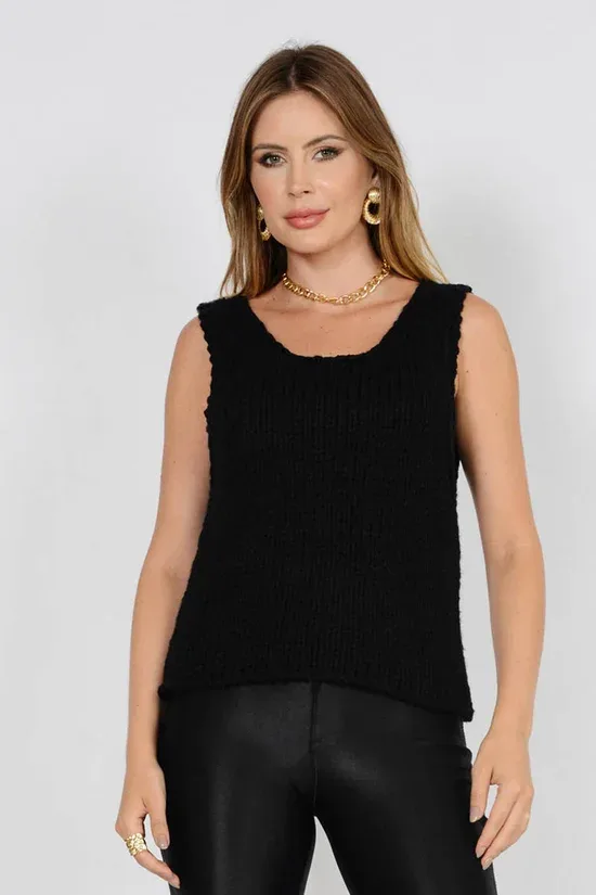 Regata de Tricot Preto
