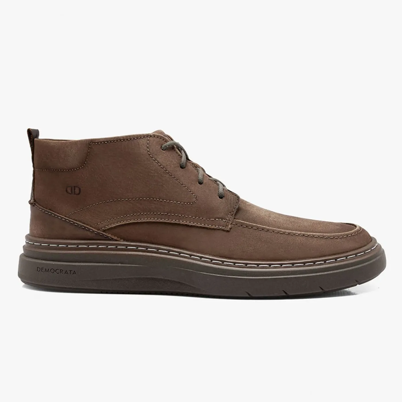 Bota Masculina Grid Couro Castanho